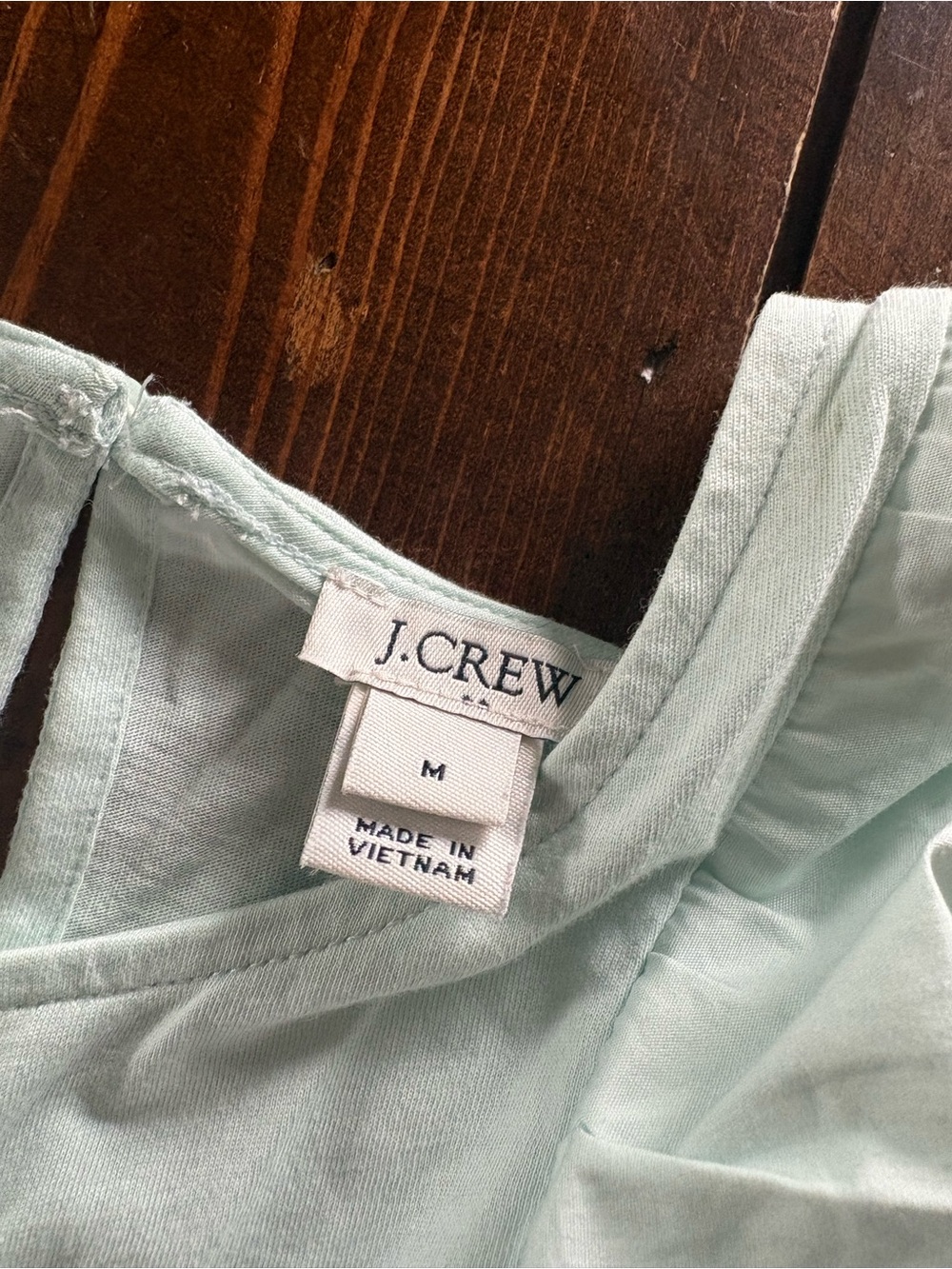 J. Crew Mint Ruffle Sleeveless Tank - Picture 2 of 4
